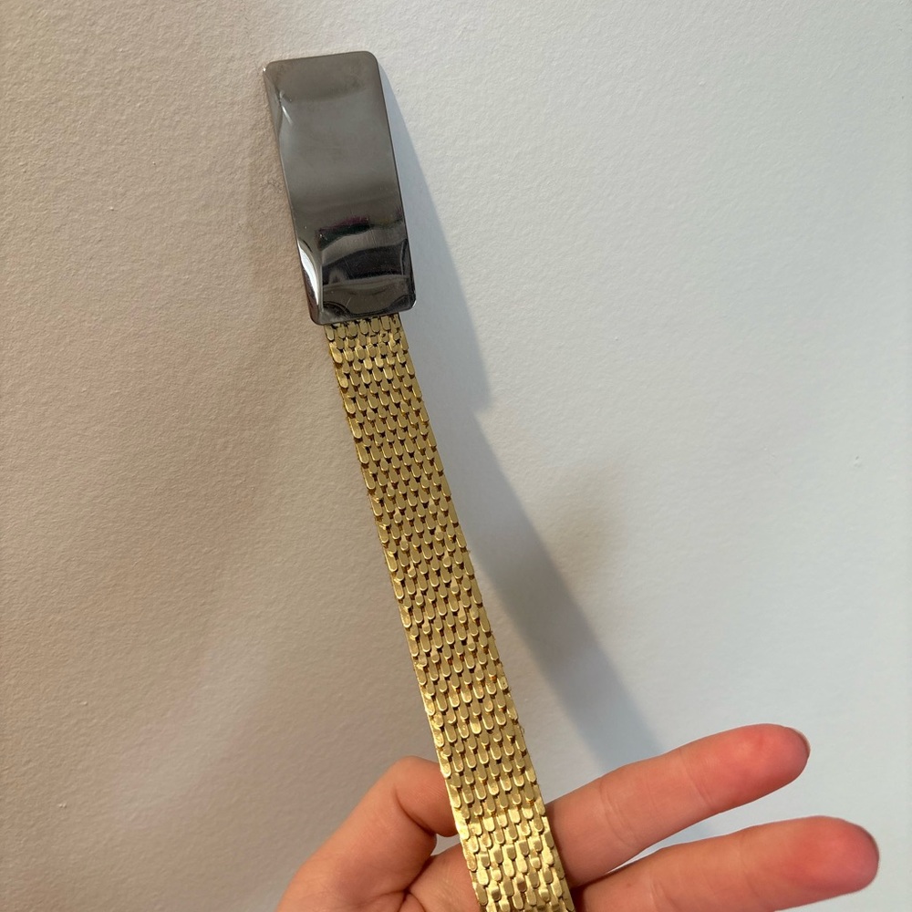 Vintage Gold Fish Scale Stretch Belt #125